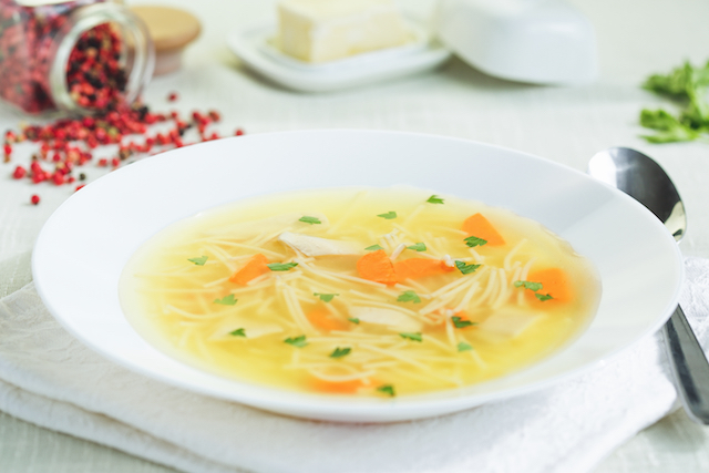 Image of Chicken soup with noodles