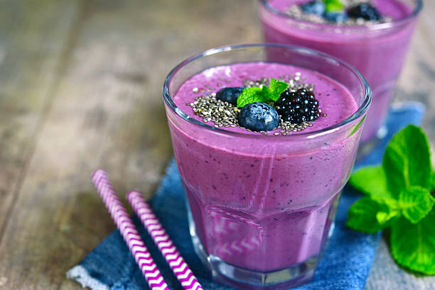 image of a purple smoothie